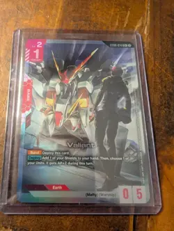 🔥 Valiant ST08-014 C+ Gundam Card Game . Flash of Radiance FOIL NM - Image 1