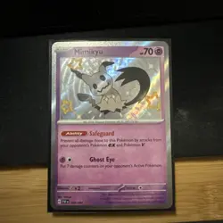 Pokemon TCG Mimikyu Scarlet & Violet Paldean Fates Holo Shiny Rare Card 160/091 - Image 1