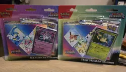 LOT OF 2 Pokemon Prismatic Evolutions Tech Sticker Collection Sealed - Image 1
