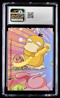 Pokemon 2000 Topps Surfing Pikachu Stick On Card 8 Of 10 Series 2 CGC 7.5 NM + - Image 2