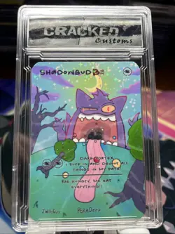 Pokederp Holo SLABBED! Shadowbud Gengar Vmax Alt JWilly Pokemon Cracked Customs - Image 1