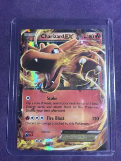 Pokemon Charizard EX Flashfire Ultra Rare Holo Basic 180HP 11/106 TCG Card - Image 1