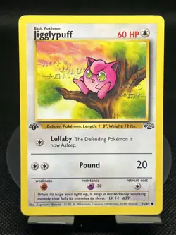 Pokemon TCG Jigglypuff 54/64 1st Edition Jungle LP - Image 1