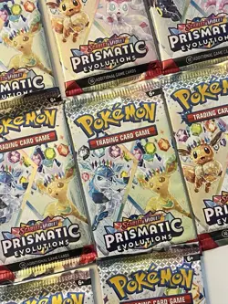 Lot of 10 Pokemon TCG Prismatic Evolutions Booster Packs - SEALED - Image 1