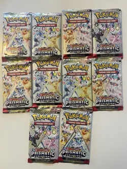 Lot of 10 Pokemon TCG Prismatic Evolutions Booster Packs - SEALED - Image 2