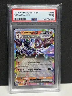 Ceruledge ex 036/191 Sv08: Surging Sparks Holo PSA 9 MINT 💥POP 171💥 Pokemon - Image 1