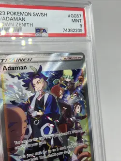 2023 POKEMON CROWN ZENITH ADAMAN FULL ART SILVER FOIL PSA 9 MINT #GG57 - Image 2