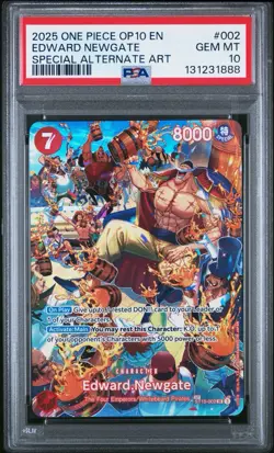 2025 OP10 Edward Newgate PSA 10 Alt Art ST15-002 English SR ONE PIECE - Image 1