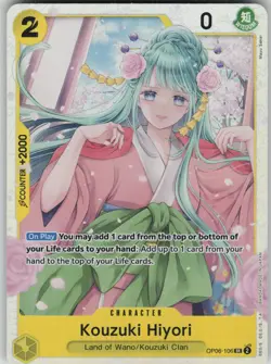 One Piece TCG Kouzuki Hiyori SR Wings of the Captain OP06-106 - Image 1