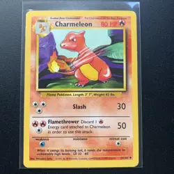 Charmeleon 24/102 Pokemon Cards WOTC TCG: Base Set 1999 Fire Excellent LP UK R - Image 1