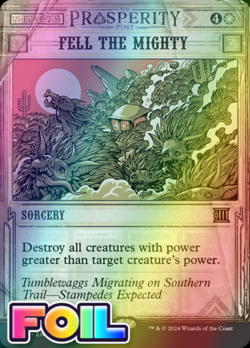 x1 Fell the Mighty OTP Breaking News MTG 1 FOIL RARE M/NM 1x - Image 1