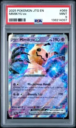 Mimikyu Ex #069 PSA 9 • 2025 Pokemon Journey Together JTG En MINT - Image 1