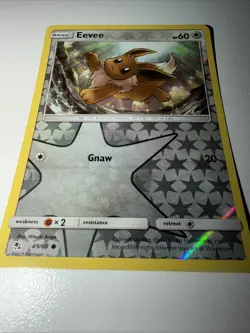 Eevee 49/68 Pokemon TCG Card Hidden Fates Reverse Holo - NM - Image 2