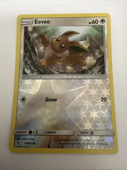 Eevee 49/68 Pokemon TCG Card Hidden Fates Reverse Holo - NM - Image 3