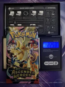 VERY HEAVY! 22.53g Pokemon TCG Ascended Heroes Booster Pack (SEALED) GOD PACKU! - Image 1