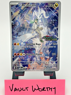 2025 Pokemon Scarlet Violet Journey Together 167 N's Reshiram Stamped Box Topper - Image 1