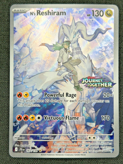 2025 Pokemon Scarlet Violet Journey Together 167 N's Reshiram Stamped Box Topper - Image 3