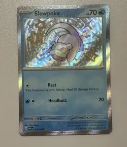 Slowpoke #116/091 Pokemon S&V: Paldean Fates Shiny Holo NM Free Shipping - Image 1