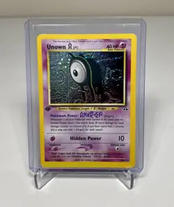 Pokemon Unown A TCG Neo Discovery 14/75 Holo 1st Edition Rare Card LP - Image 1