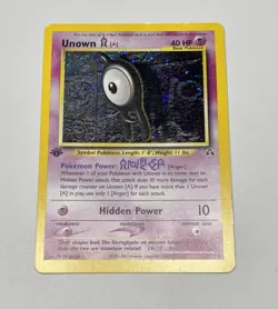 Pokemon Unown A TCG Neo Discovery 14/75 Holo 1st Edition Rare Card LP - Image 2