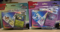 LOT OF 2 Pokemon Prismatic Evolutions Tech Sticker Collection Sealed - Image 1