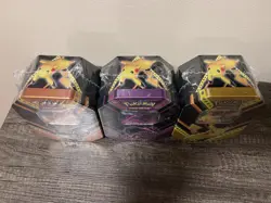POKEMON SWSH V POWERS TINS SET - PIKACHU V, EEVEE V, & ETERNATUS V New Sealed - Image 4
