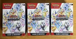 LOT OF 3 (THREE) Pokemon Prismatic Evolutions Booster Bundles FACTORY SEALED - Image 1