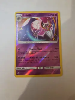 Lunala #61/145 Pokemon TCG Guardians Rising Reverse Holo Rare NM - Image 1