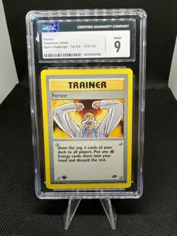 CGC 9 MINT Fervor Gym Challenge 1st Edition 124/132 Pokemon Card - Image 1