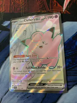 Pokemon Journey Together Lillies Clefairy EX Card 173/159 Mint Condition - Image 3