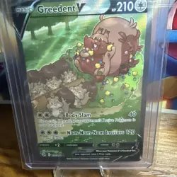 Pokemon TCG Greedent v Fusion Strike Holo Card 257/264 Full Art Ultra Rare Nm - Image 1