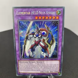 Yugioh Elementar-HELD Neos Knight BLHR-DE064 Secret Rare Near Mint - Image 3