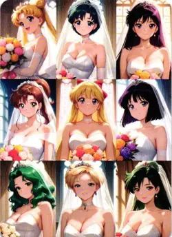 Kino Makoto Bride SAILOR MOON Holographic Custom Art Goddess Collectible Card - Image 2