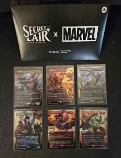 Deadpool Secret Lair Magic the Gathering Foil COMPLETE SET - MINT - Image 1