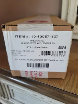 Pokemon Mega Evolutions Me 01 Enhanced Booster Box Case Sealed - Image 1