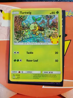 Pokemon Tcg Turtwig 4/25 Confetti Holo McDonald's Promos - Image 1