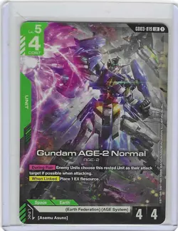 Gundam AGE-2 Normal GD03-019- LR Gundam Card Game - Steel Requiem - Mint - Image 1