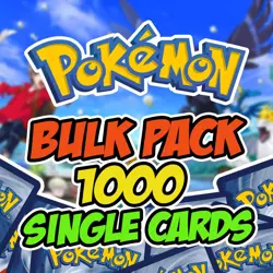 1000 Pokemon Cards Singles BULK Pack - Image 1