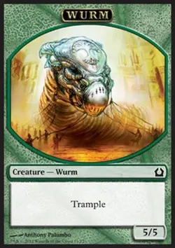 MRM English Token - Jeton Guivre-Wurm 5/5 Trample MTG magic RTR - Image 1