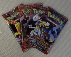4 Pokemon Packs Destined Rivals Full Art Set Rare Mewtwo SIR 🔥 - Image 1