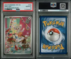 Pokemon TCG Minccino 182/162 SV05: Temporal Forces Illustration Rare PSA 10 - Image 3