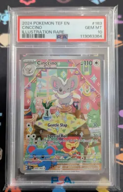 Pokemon TCG Cinccino 183/162 Temporal Forces Illustration Rare Holo Card PSA 10 - Image 1