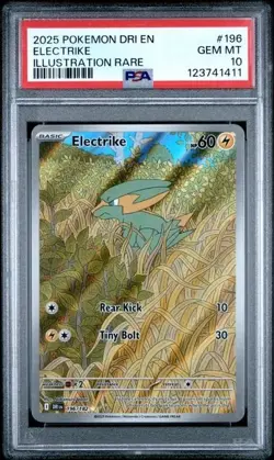 ELECTRIKE #196 PSA 10 2025 POKEMON DRI EN-DESTINED RIVALS ILLUSTRATION RARE - Image 1