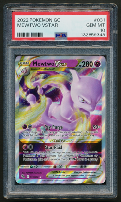 Mewtwo VSTAR 031/078 Ultra Rare Holo Pokemon 2022 GO PSA 10 MINT - Image 1