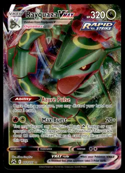 Pokemon TCG Crown Zenith #102/159 Rayquaza VMAX (102) Holo NM - Image 1