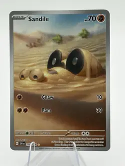 Sandile 216/198 Sv01: Scarlet & Violet Base Set Holo Illustration Rare Pokemon - Image 1