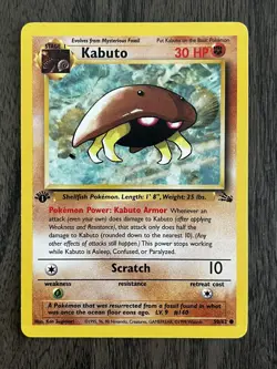 Pokemon 1st Edition Fossil 5 Card Lot-NM Aerodactyl,Kabutops,Kabuto.Omanyte + T - Image 4
