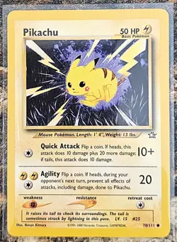 Pokemon 2000 Neo Genesis Pikachu 70 LP - Image 1