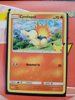 Cyndaquil 10/25 25th Anniversary Celebrations McDonalds Promo Holo Pokemon - Image 1