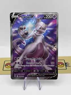 Pokemon Sword & Shield Black Star Promo Mewtwo v SWSH229 TCG Card NM Condition - Image 1